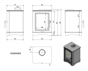 Габаритные размеры Kratki Koza K5 S